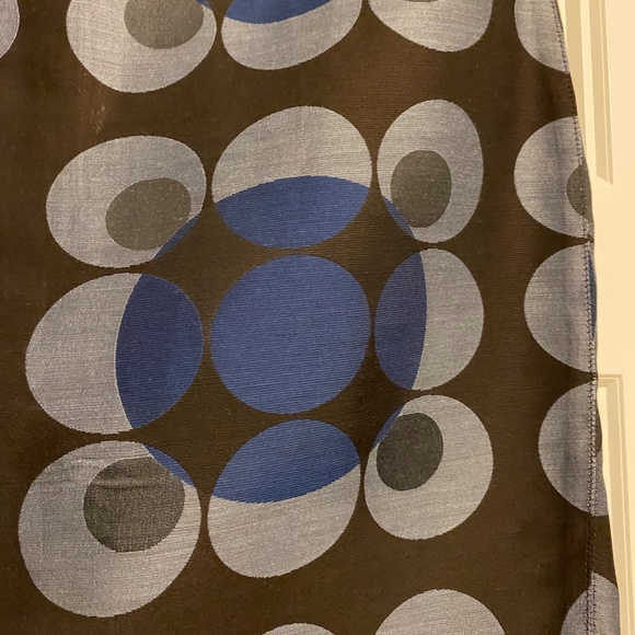 Caroline Biss skirt,  Blue/Brown/ Grey Geometric design - Picture 2 of 5